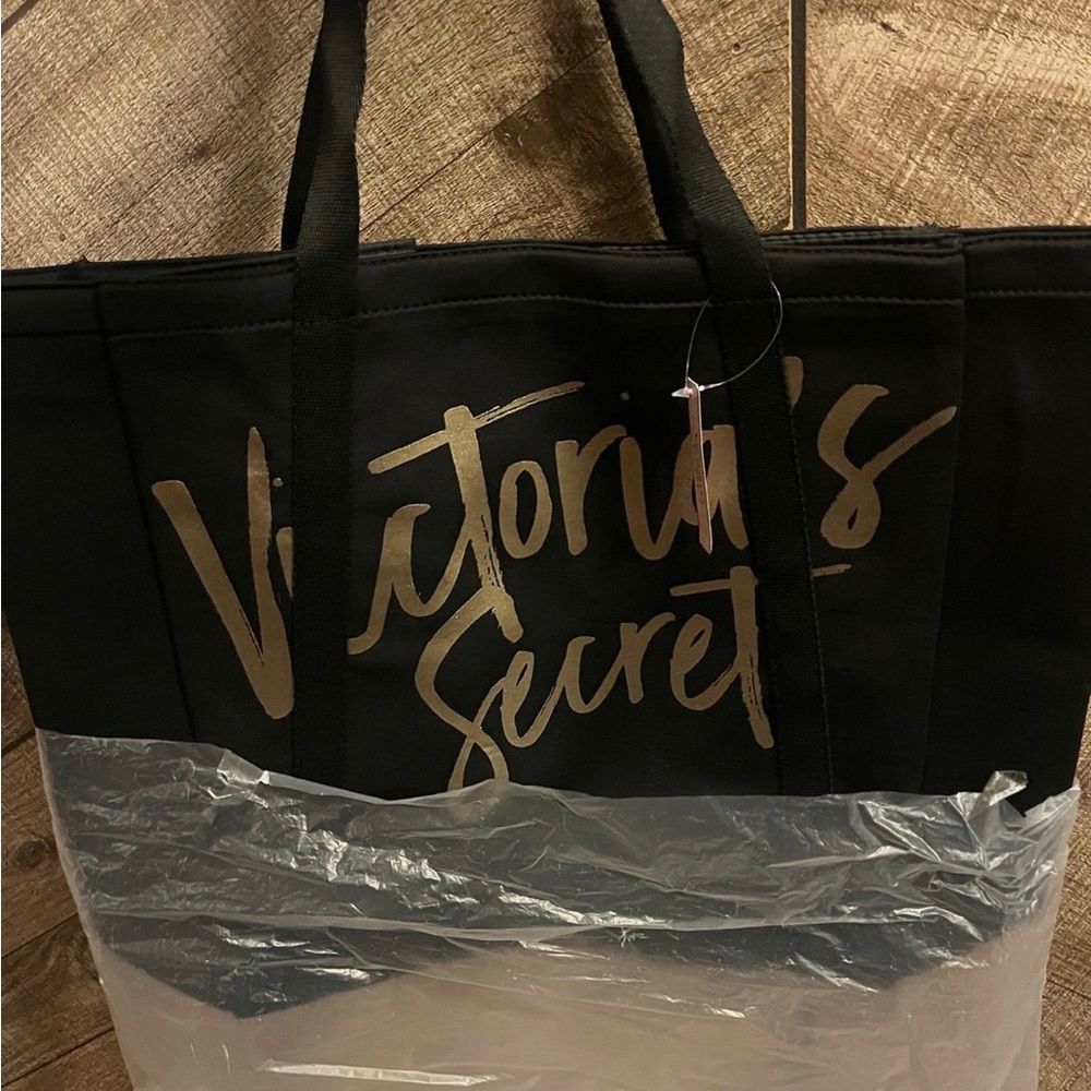 Victoria's Secret Black and Gold Tote